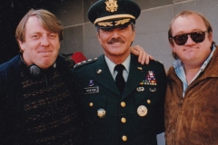 With Burt Reynolds and Mel Smith.